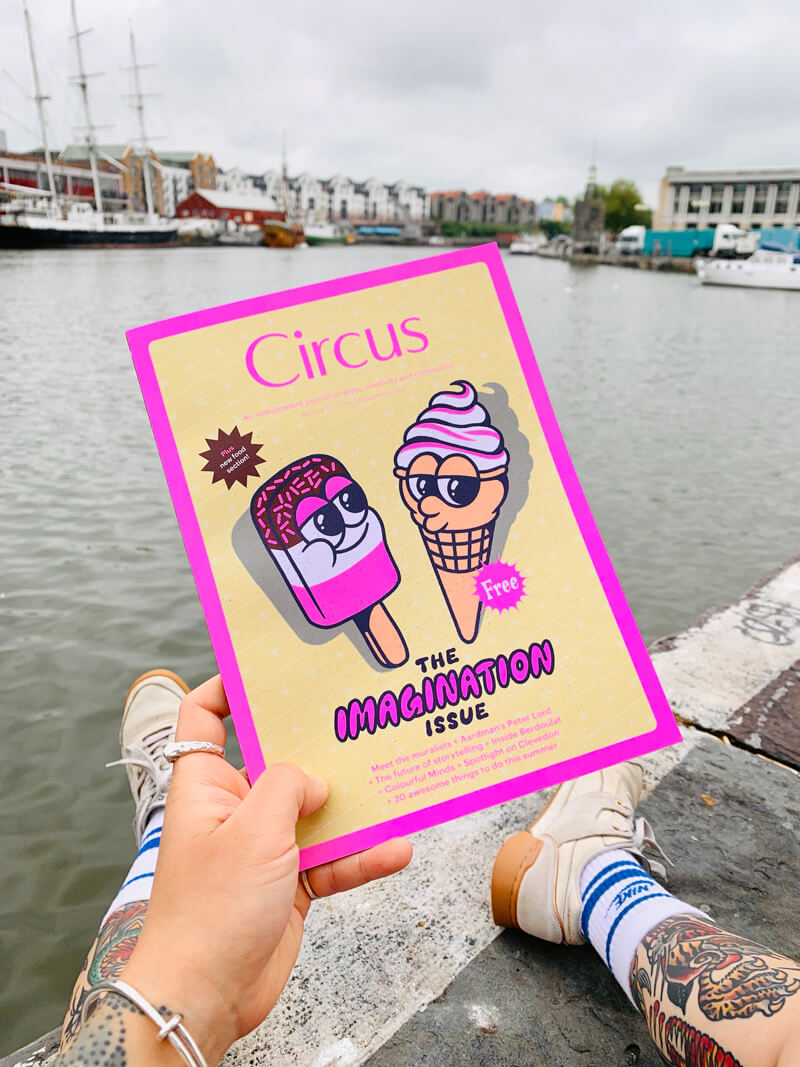 ice cream and lolly illustration on magazine cover